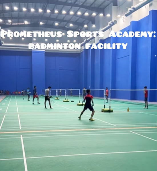 Prometheus Sports Academy is proud to offer state-of-the-art sports facilities, including 8 indoor air-conditioned badminton courts.